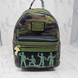 NWT Loungefly Toy Story Mini Backpack Green Army Limited Edition